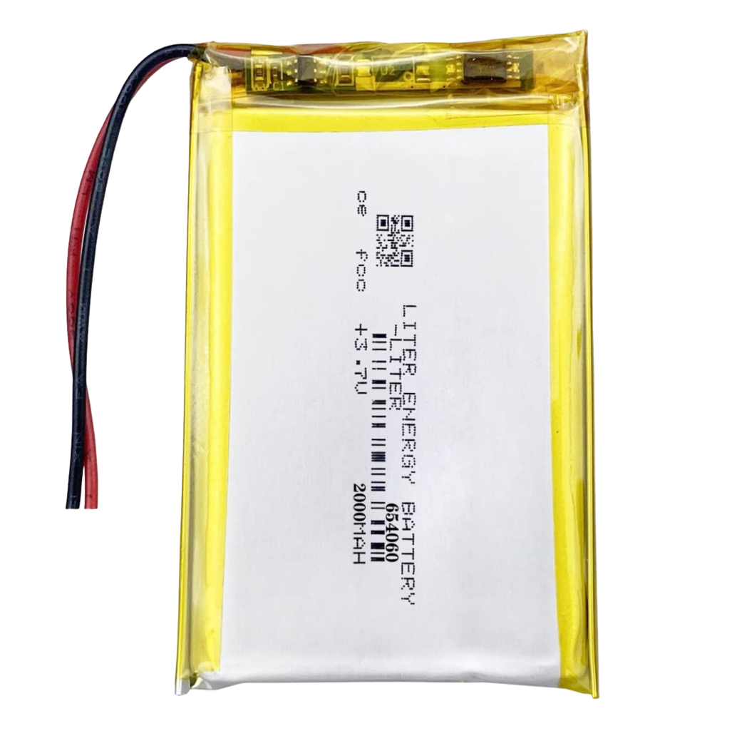 3.7V 2000mAh 654060 Lithium battery بطارية ليثيوم
