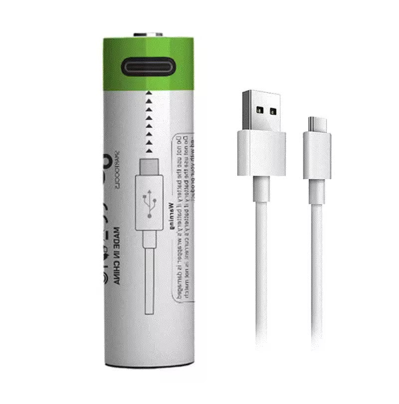 2x 14500 3.7V 700mAh Type-C Lithium Rechargeable Battery