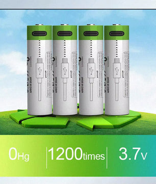 2x 14500 3.7V 700mAh Type-C Lithium Rechargeable Battery