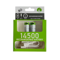 2x 14500 3.7V 700mAh Type-C Lithium Rechargeable Battery