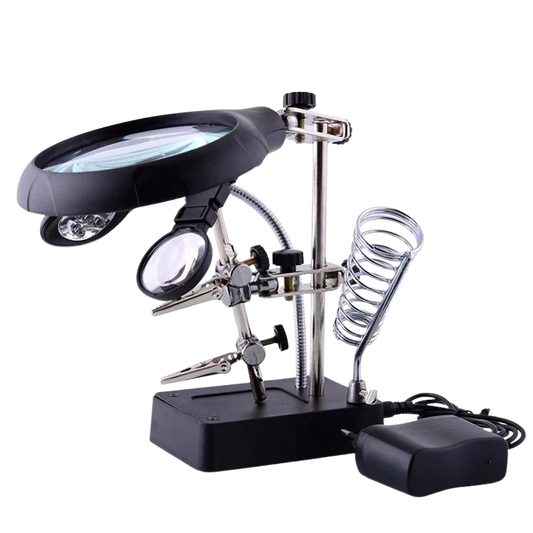 5 Led Auxiliary Clips Magnifying Station قاعدة تكبير مع إضائة