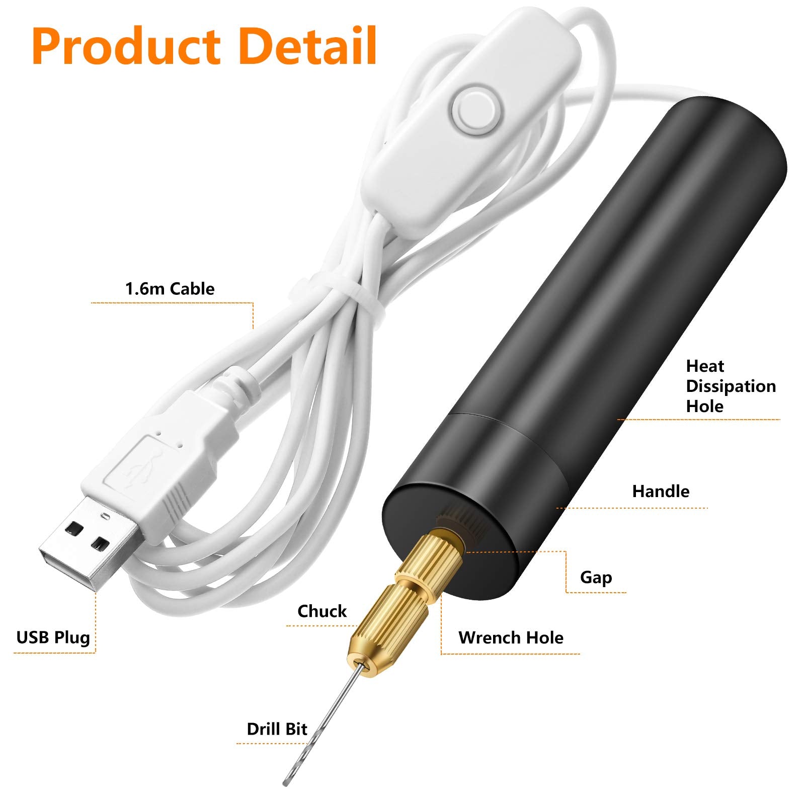 5V USB Portable Mini Electric Drill مثقاب لوحات