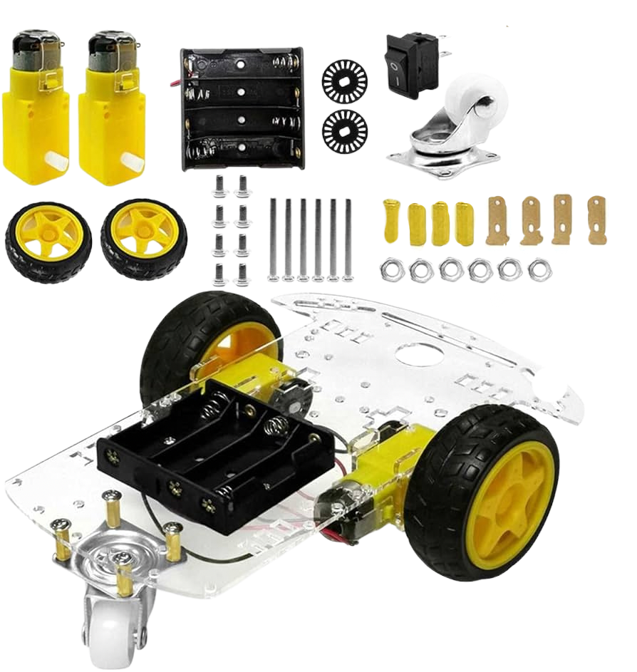 2WD Smart Car Chassis Kit مجسم سيارة عجلتين