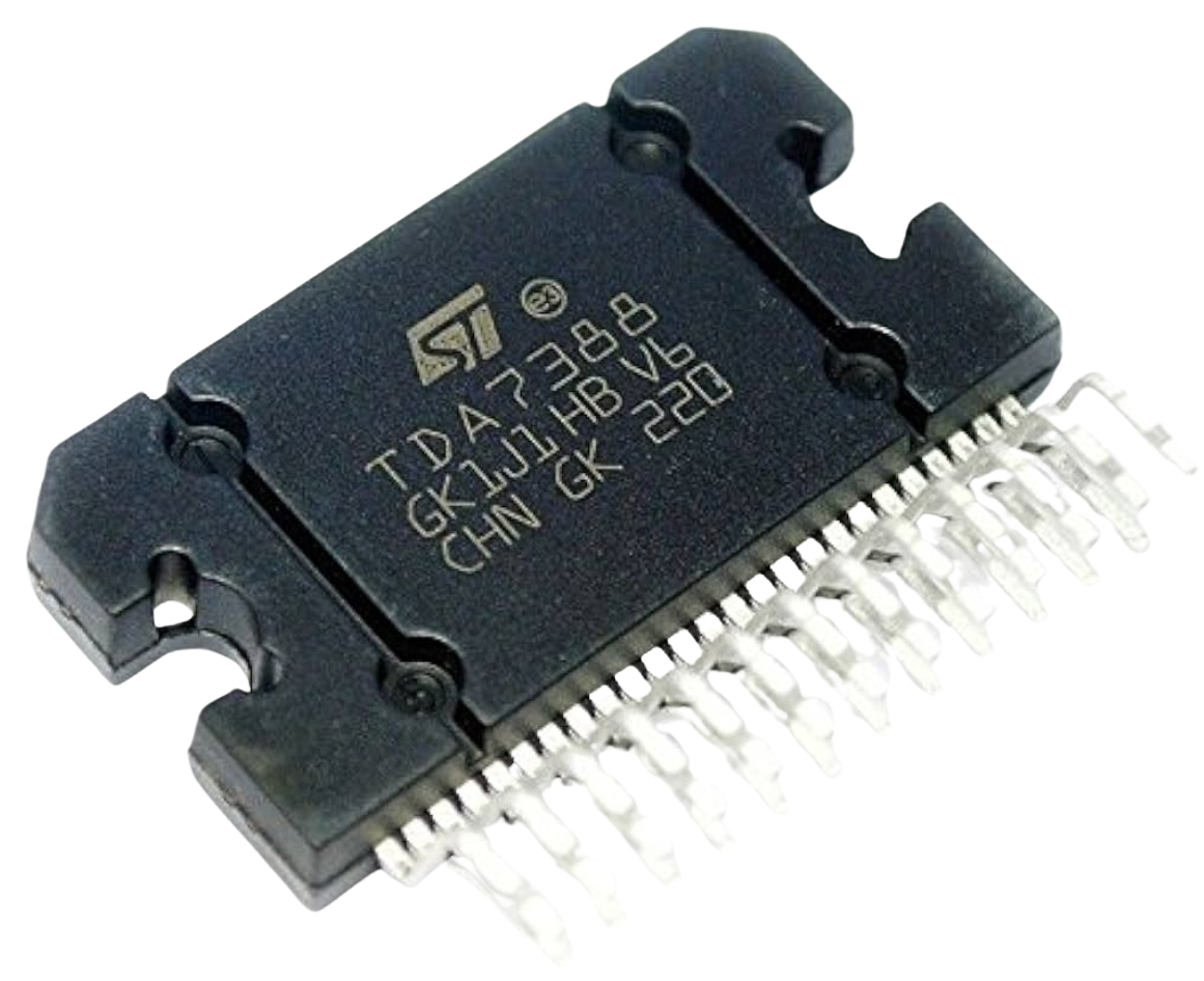 TDA7388 high-performance, four-channel class AB audio power amplifier 4x45W مضخم صوت اصلي