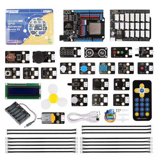 ACEBOTT ESP32 Advanced Electronic Sensor Project Learning Kit (26-in-1) QE202 + QE203