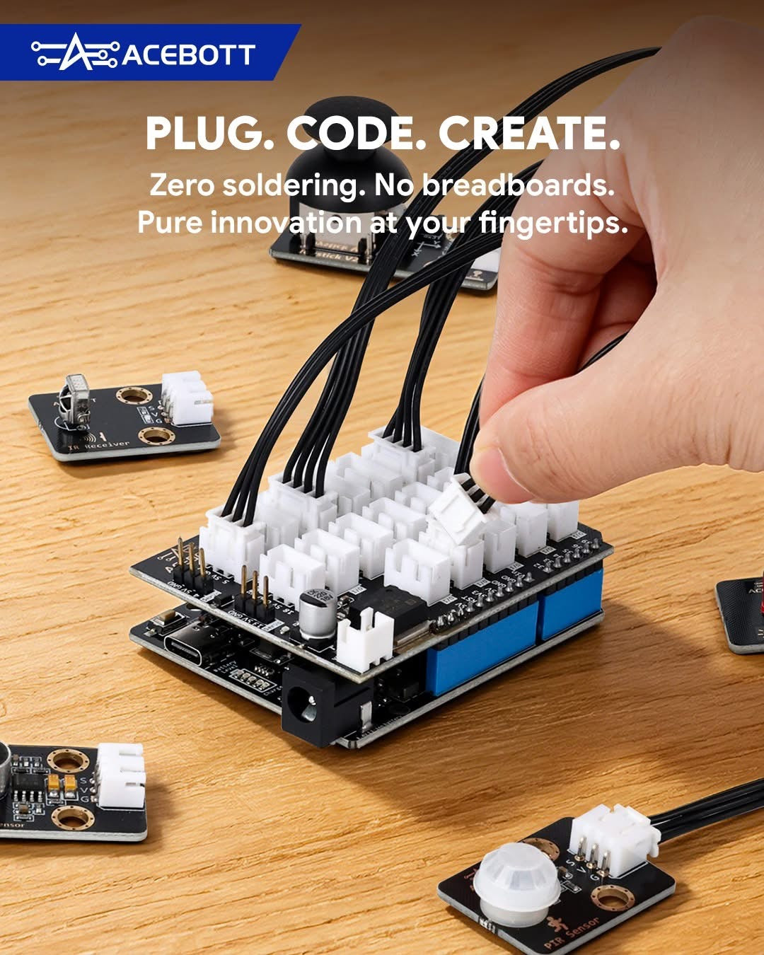 ACEBOTT ESP32 Advanced Electronic Sensor Project Learning Kit (26-in-1) QE202 + QE203