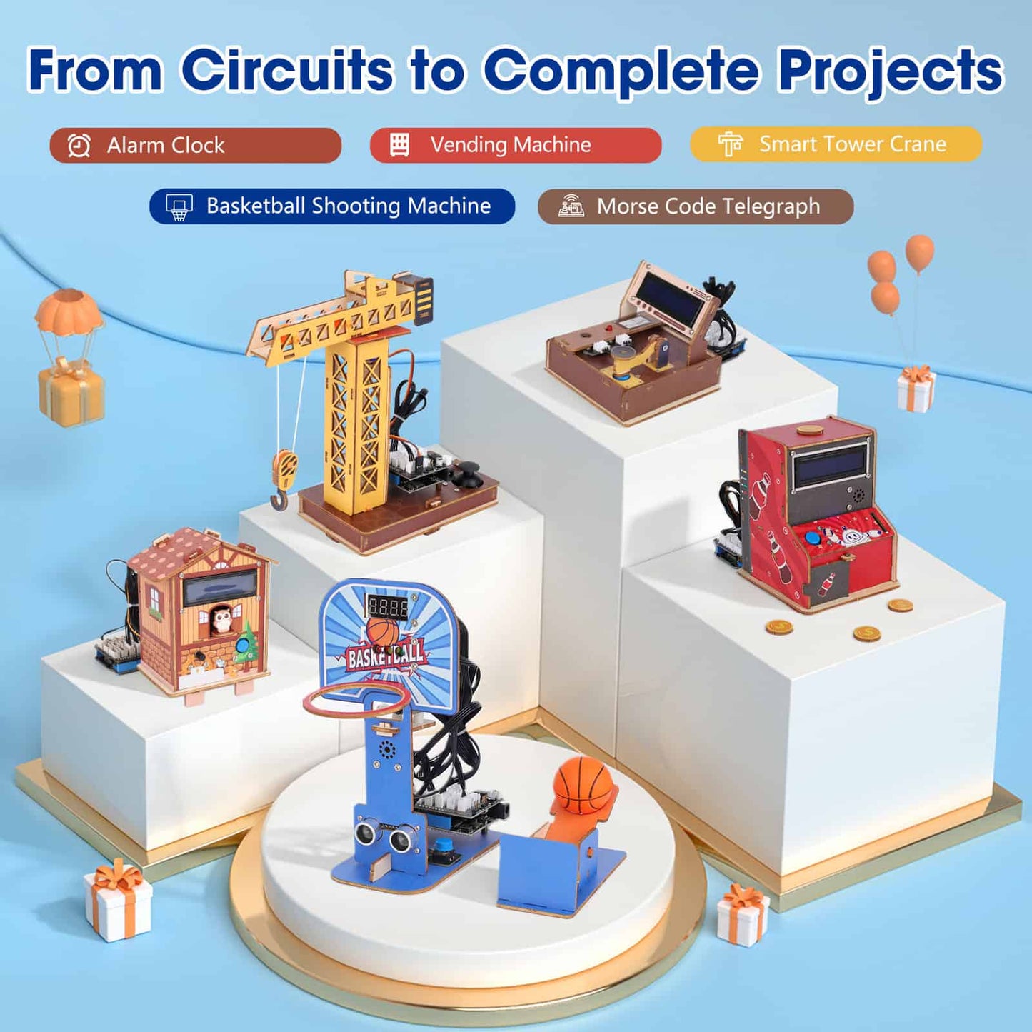 ACEBOTT ESP32 Advanced Electronic Sensor Project Learning Kit (26-in-1) QE202 + QE203