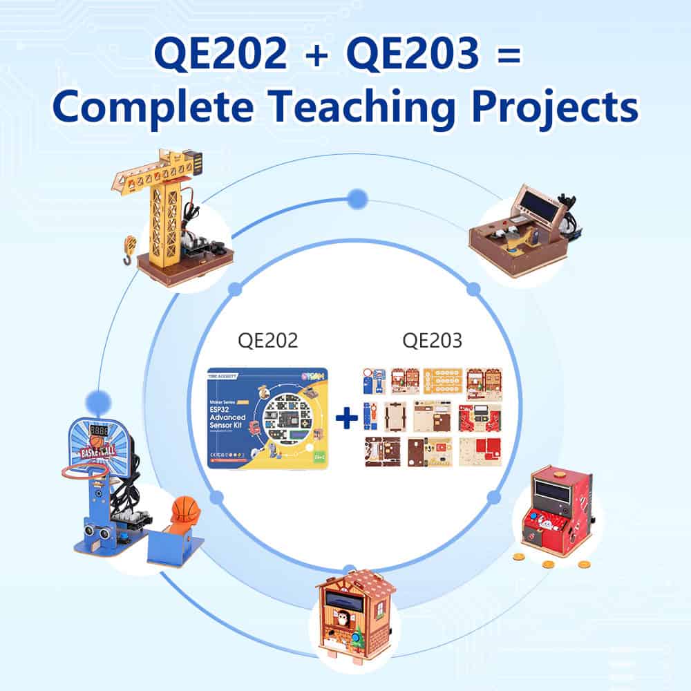 ACEBOTT ESP32 Advanced Electronic Sensor Project Learning Kit (26-in-1) QE202 + QE203