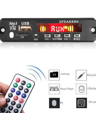 12V Bluetooth 5.0 MP3 Player Decoder Module لوحة بلوتوث صوت