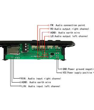 12V Bluetooth 5.0 MP3 Player Decoder Module لوحة بلوتوث صوت