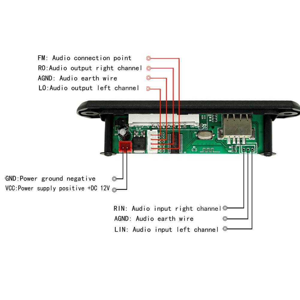 12V Bluetooth 5.0 MP3 Player Decoder module لوحة بلوتوث صوت