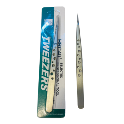 Stainless Steel Hole-Straight Tip Tweezer KB-14 ملقاط حديد مستقيم