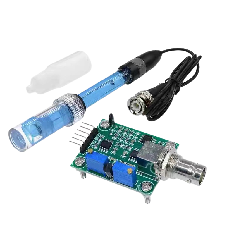 PH Electrode Sensor PH 0-14 Value Detection Monitoring Control Board مستشعر الرقم الهيدروجيني التناظري