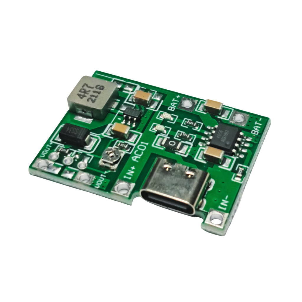 18650 DC-DC Step up 3.7V To 4V-18V 2A + Charge/Discharge Module Type-C رافع جهد و شاحن ليثيوم