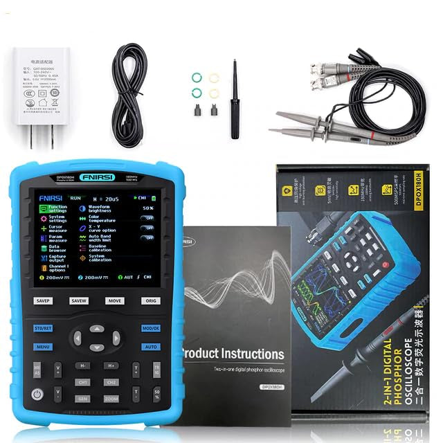 FNIRSI® DPOX180H 2 Channel 180MHZ 2-IN-1 Digial Phosphor Oscilloscope & Function Generator راسم و مولد إشارة