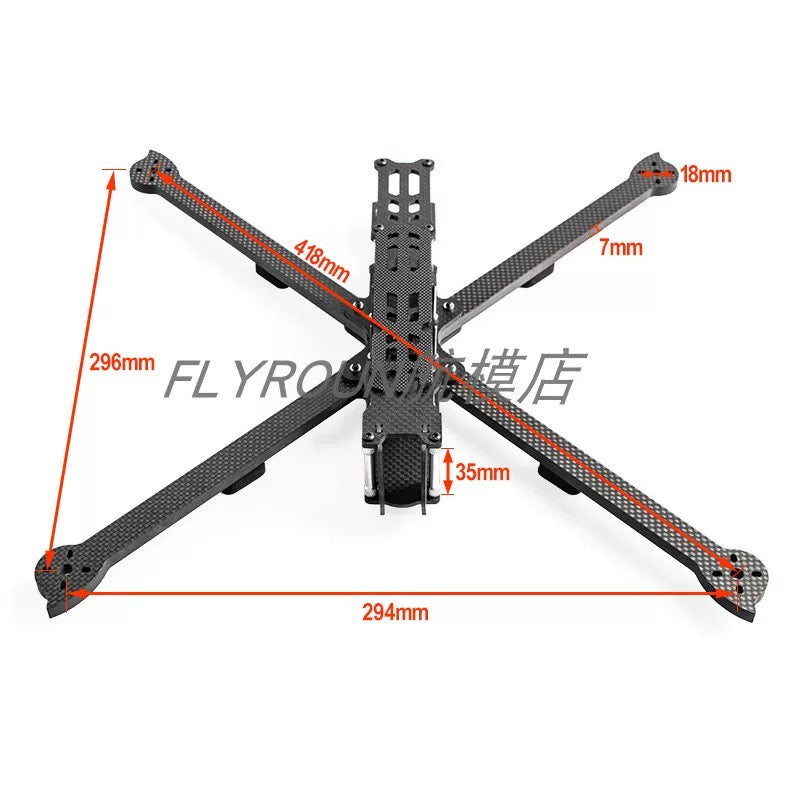 Mark 4 XL10 V7 10inch 420mm Carbon Fiber Plain matte Frame Kit for RC FPV Racing Drone