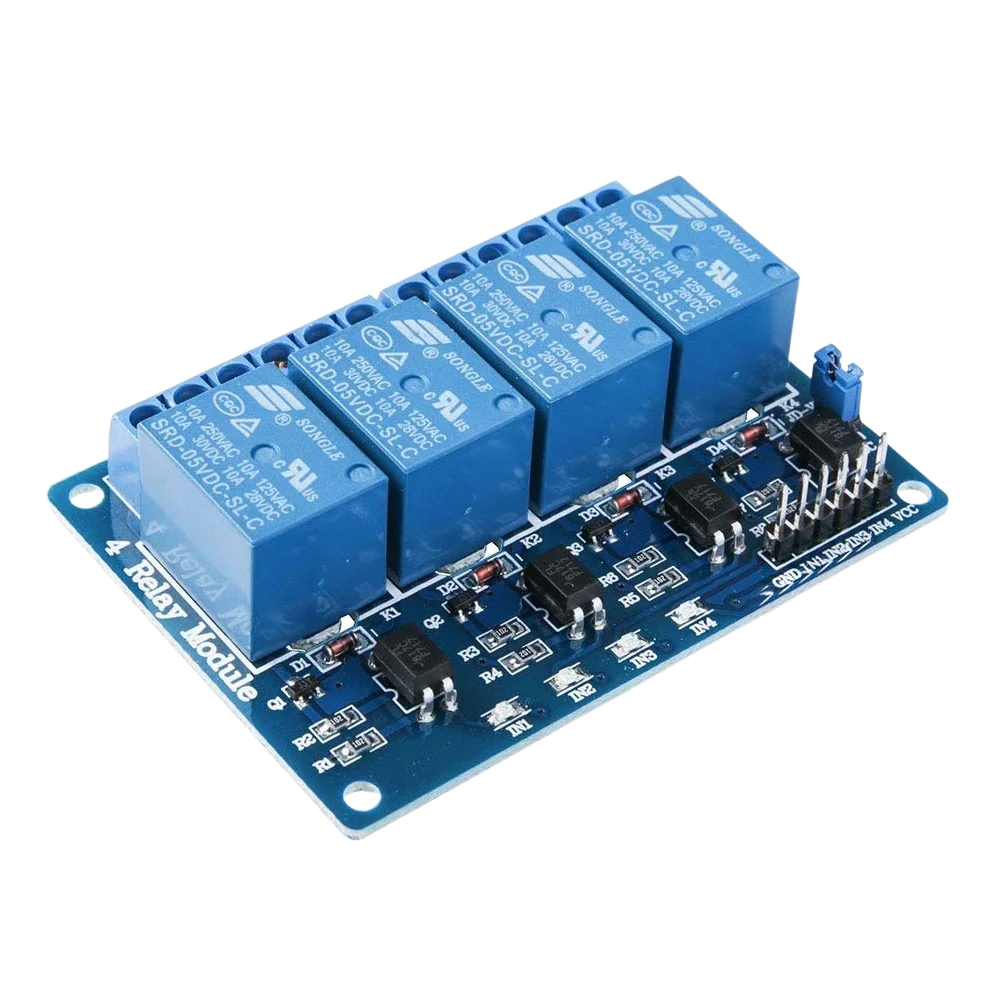 5V 4 Channel Relay Module موديل ريلي رباعي