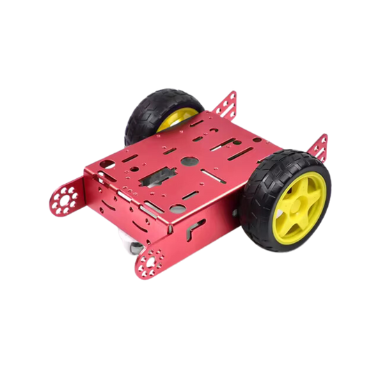 2wd Red aluminum alloy car chassis