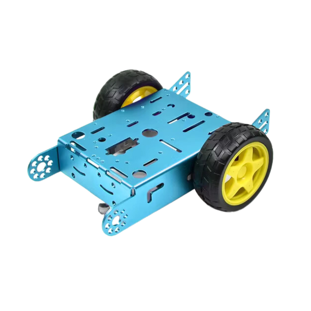 2wd Blue aluminum alloy car chassis