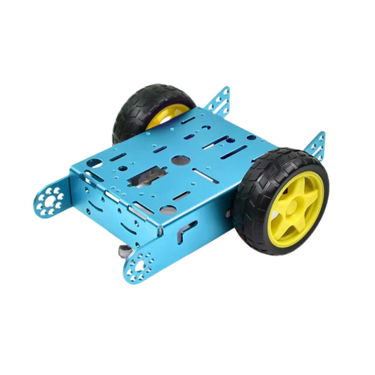 2wd Blue aluminum alloy car chassis