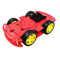 4WD Red Double Layer Smart Car Chassis Kit كت سيارة اربع عجلات طبقتين