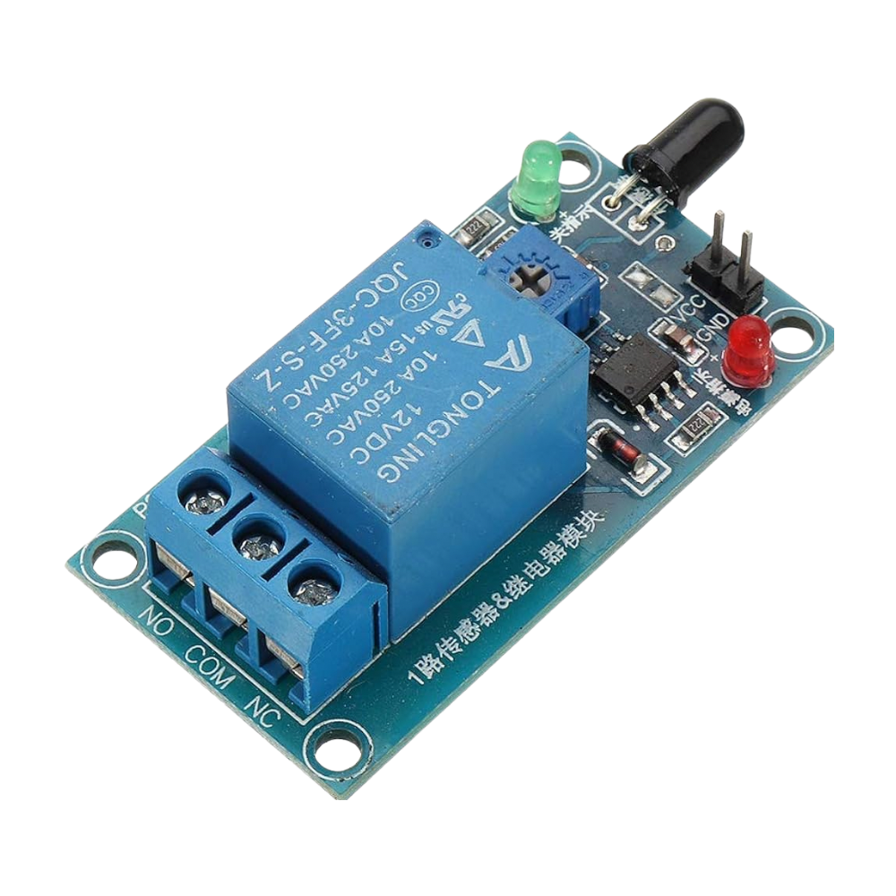 12v Flame Sensor Relay Module حساس لهب النار