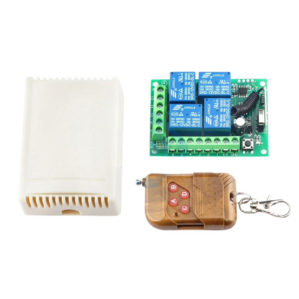 4 channel 12v relay 315Mhz + Remote module