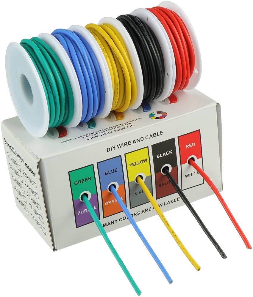 24AWG/26AWG Flexible Silicone Tinned Copper Hook Up Wire أسلاك توصيل