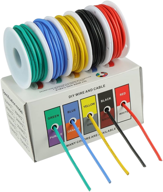 24AWG/26AWG Flexible Silicone Tinned Copper Hook Up Wire أسلاك توصيل