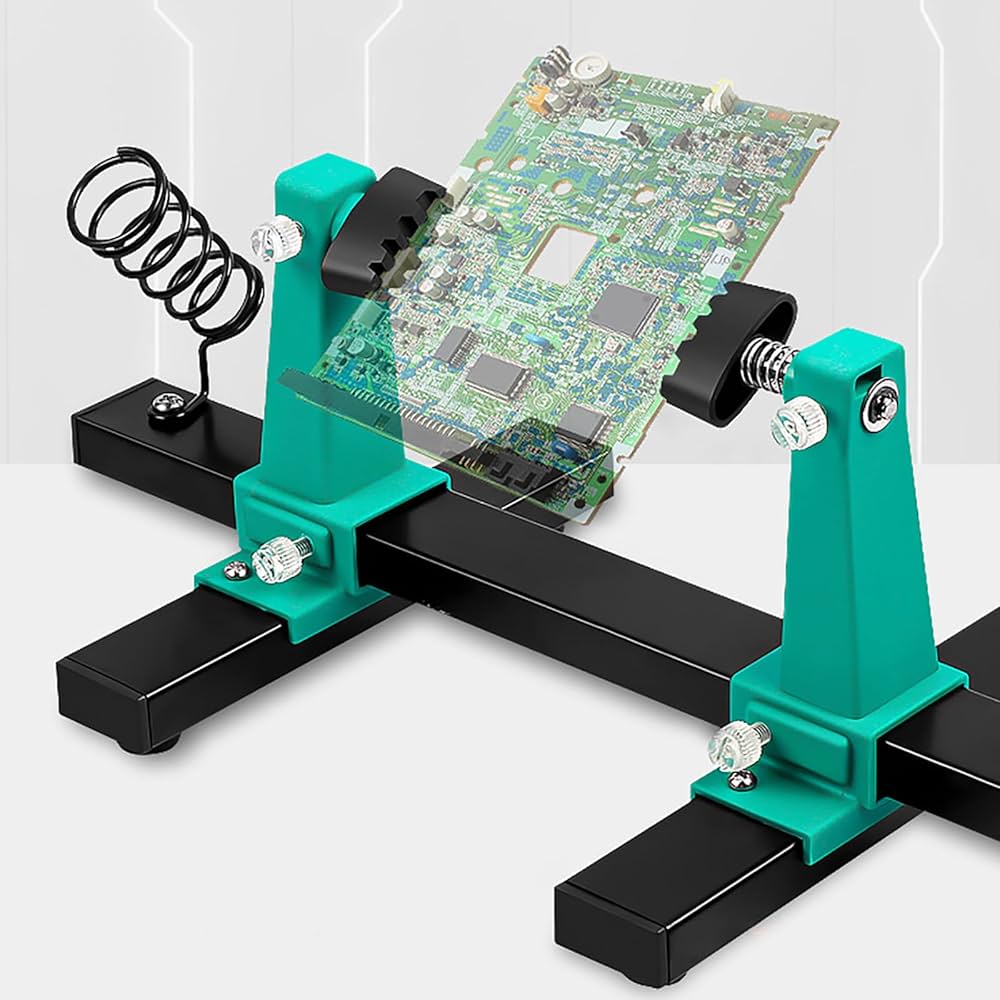 Metal PCB Clamp Holder 360° Rotation Adjustable Soldering Auxiliary Fixture قاعدة تثبيت لوحات