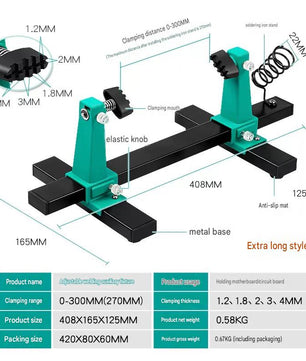 Metal PCB Clamp Holder 360° Rotation Adjustable Soldering Auxiliary Fixture قاعدة تثبيت لوحات