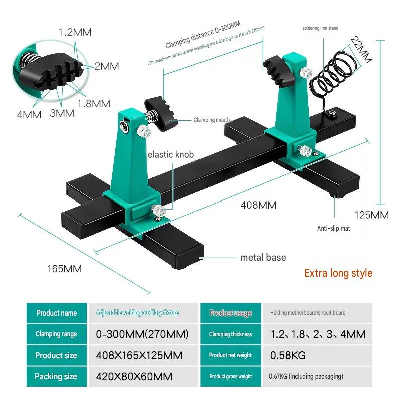 Metal PCB Clamp Holder 360° Rotation Adjustable Soldering Auxiliary Fixture قاعدة تثبيت لوحات