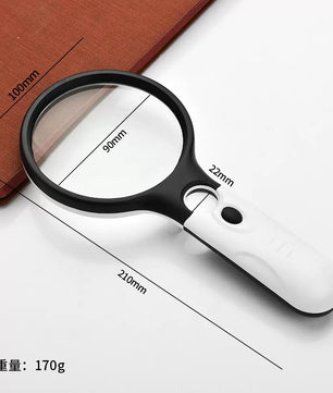 3 LED Light 45x Handheld Magnifier مكبر مع إضاءة