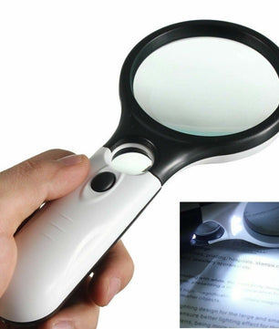 3 LED Light 45x Handheld Magnifier مكبر مع إضاءة