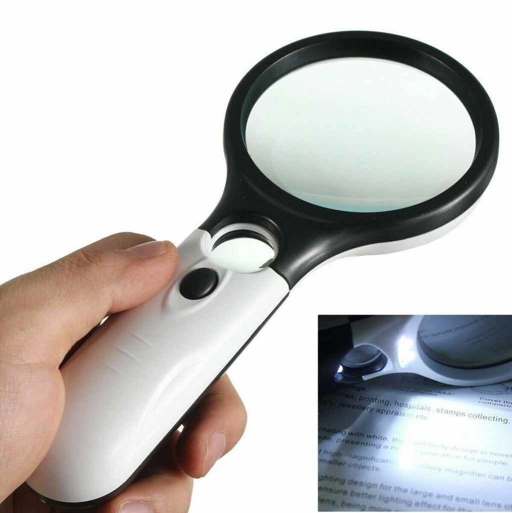 3 LED Light 45x Handheld Magnifier مكبر مع إضاءة