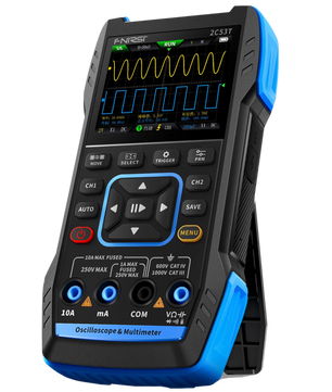FNIRSI® 2C53T 50MHz 250MS/S Handheld 3in1 Oscilloscope Multimeter Signal Generator