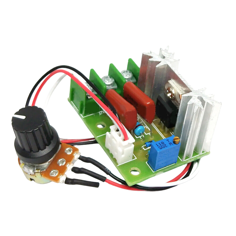 50-220V AC 2000W PWM Dimmer Motor Speed Controller with cable متحكم جهد تيار متردد