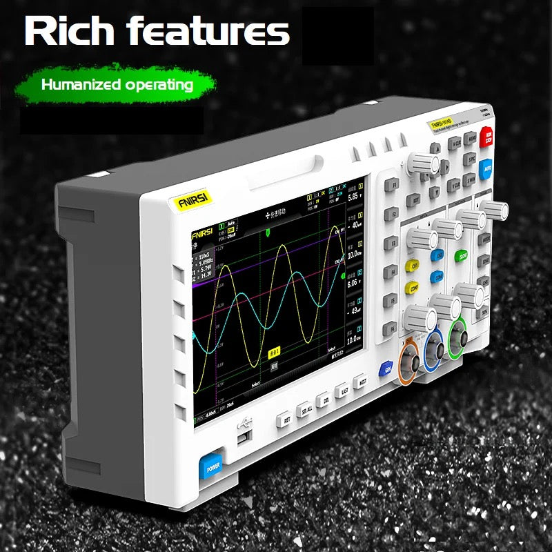 FNIRSI® 1014D 2 in 100Mhz Dual Channel Digital Storage Oscilloscope and DDS Signal Generator