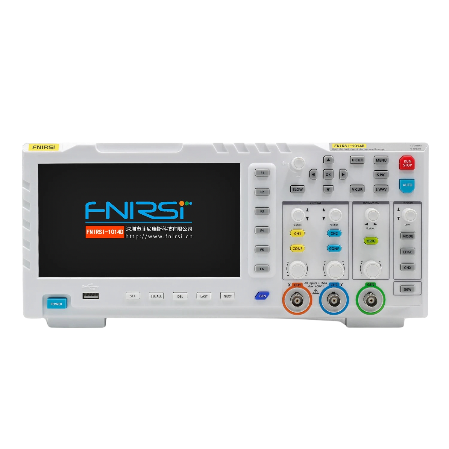 FNIRSI® 1014D 2 in 100Mhz Dual Channel Digital Storage Oscilloscope and DDS Signal Generator راسم و مولد إشارة