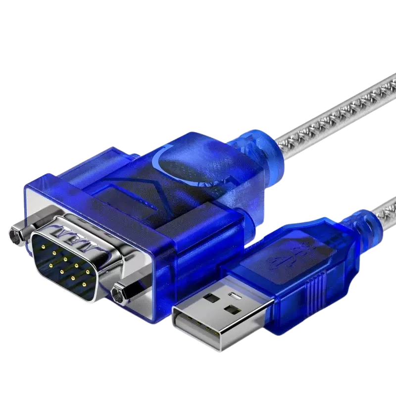 محول كابل USB إلى RS232 DB9 ذكر/أنثى منفذ تسلسلي بطول 0.8م