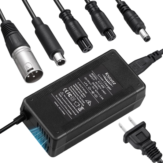42V 2A Fast Battery Charger with Cooling System for 36V Lithium Battery
5 Plugs Universal Replacement Charger