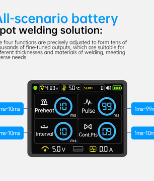 FNIRSI® SWM-20 1200A Dual-Pulse 2-In-1 Portable Battery Spot Welder