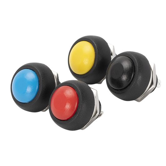 PBS-33B 1A 250VAC / 3A 125VAC 12mm Mini Round Momentary Push Button Switch