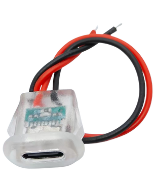 USB 3.1 Connector Type-C Waterproof 2Pin 10cm Female Socket Wire
