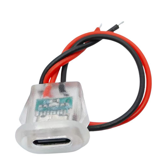 USB 3.1 Connector Type-C Waterproof 2Pin 10cm Female Socket Wire