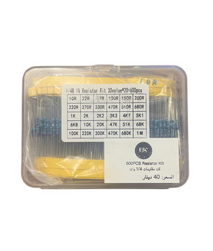 600PCS Resistor Kit 10R-1M 30 Value كت مقاومات