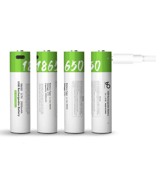 2x 18650 3.7V 2000mAh Type-C Lithium Rechargeable Battery