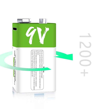 9V 650mAh Type-C Rechargeable Battery