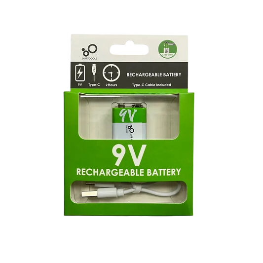 9V 650mAh Type-C Li-on Rechargeable Battery بطارية شحن تايب سي