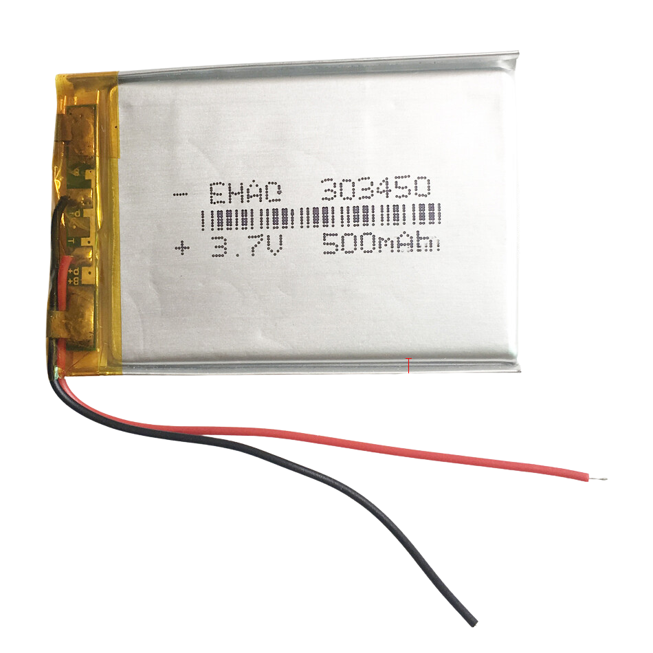 3.7V 500mAh 303450 Lithium Battery